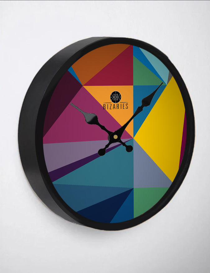 Colorful Triangle Wall Clock
