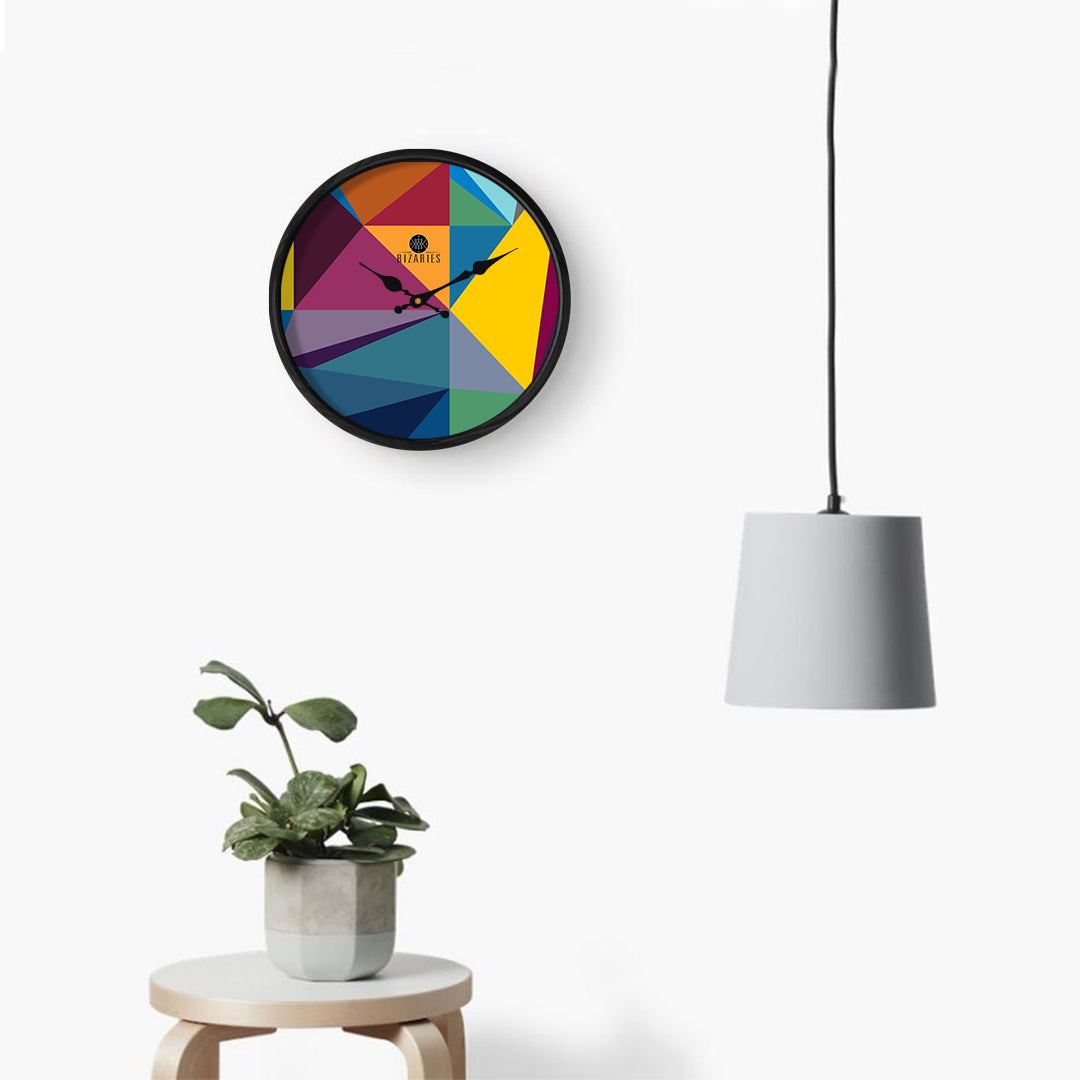 Colorful Triangle Wall Clock
