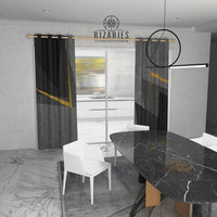 Thumbnail for Shades of Grey Triangle Curtains (CLEARANCE SALE)