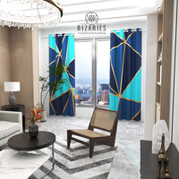 Thumbnail for Teal Metallic Curtains (CLEARANCE SALE)