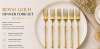 Shiny Gold Fork Set (6 Pcs)