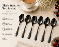 Black Spoons Set (6 Pcs)