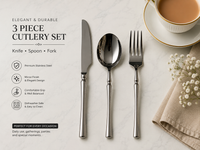 Classic Stainless Steel 3-Piece Cutlery Set