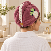 Microfiber Hair Towel Wrap with Button Loop | Quick-Dry Hair Turban