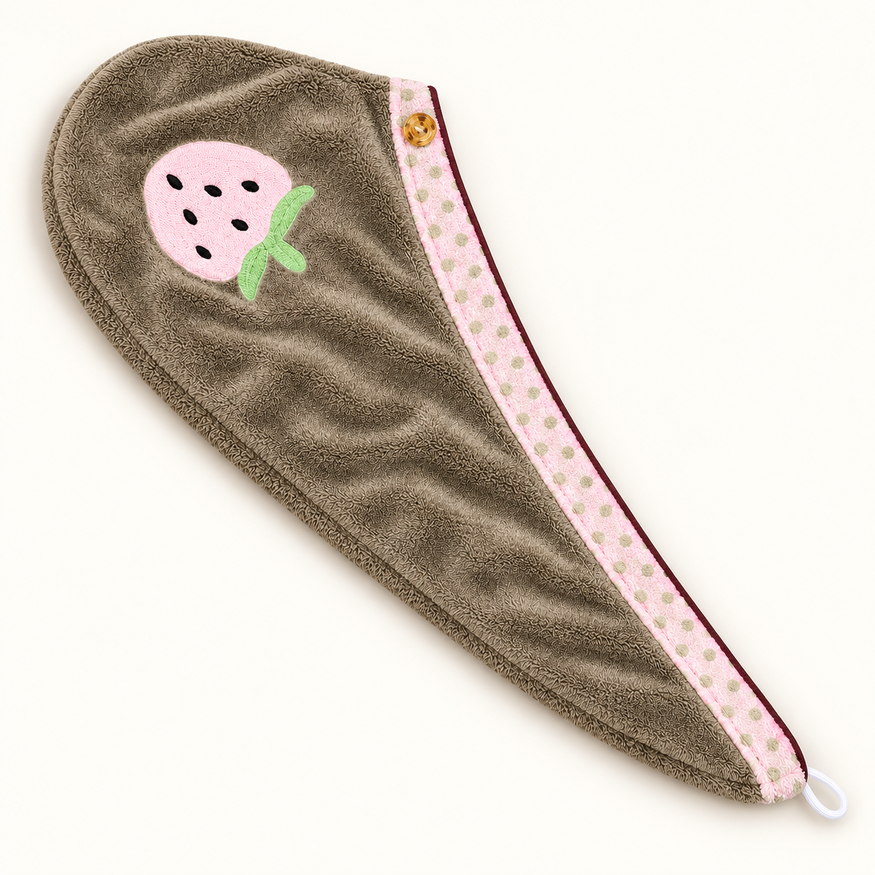 Microfiber Hair Towel Wrap with Button Loop | Quick-Dry Hair Turban