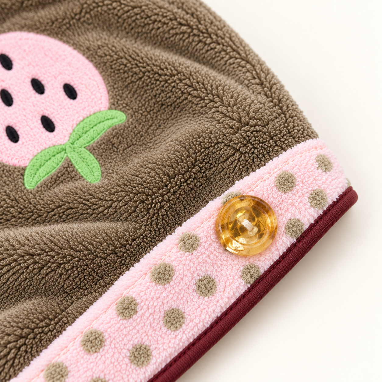 Microfiber Hair Towel Wrap with Button Loop | Quick-Dry Hair Turban