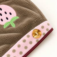 Microfiber Hair Towel Wrap with Button Loop | Quick-Dry Hair Turban