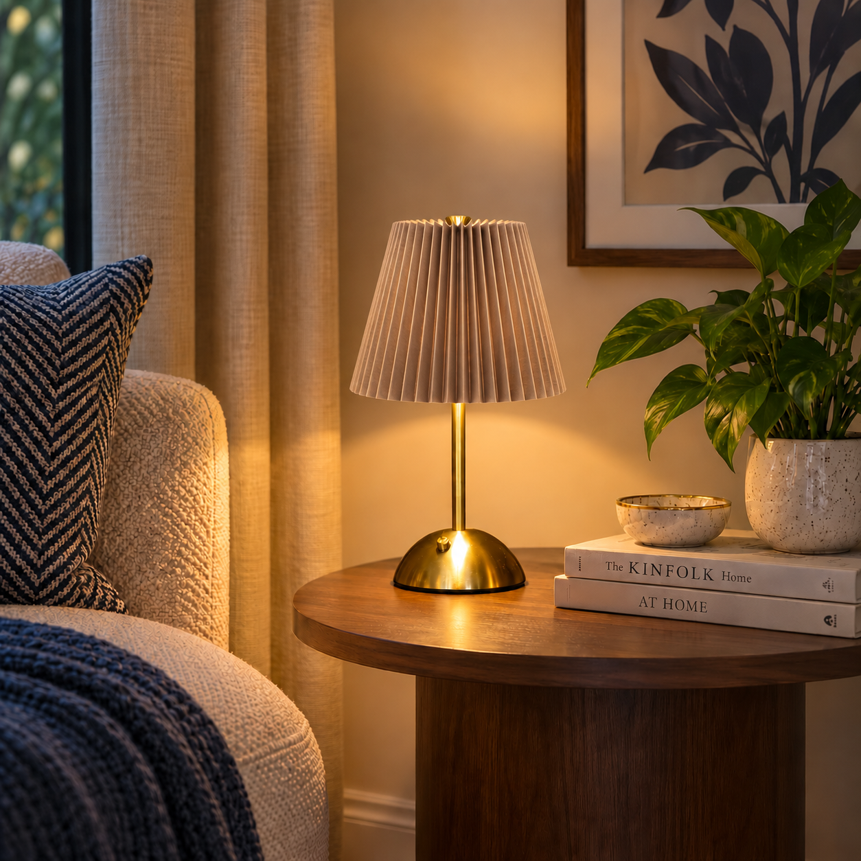Taupe Glow Desk Lamp