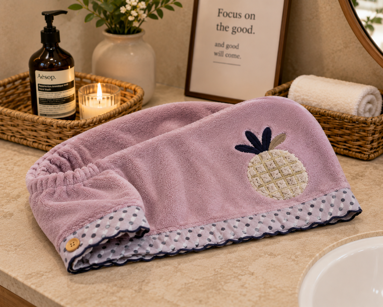 Hair Twist Towel Wrap – Quick Dry Hair Cap