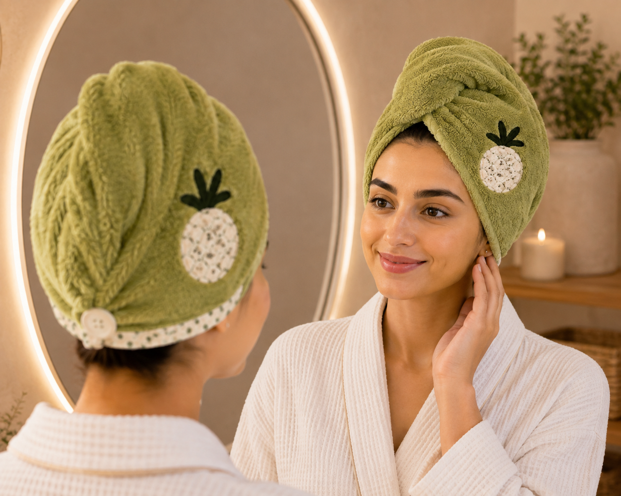 Hair Twist Towel Wrap – Quick Dry Hair Cap