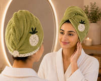 Hair Twist Towel Wrap – Quick Dry Hair Cap