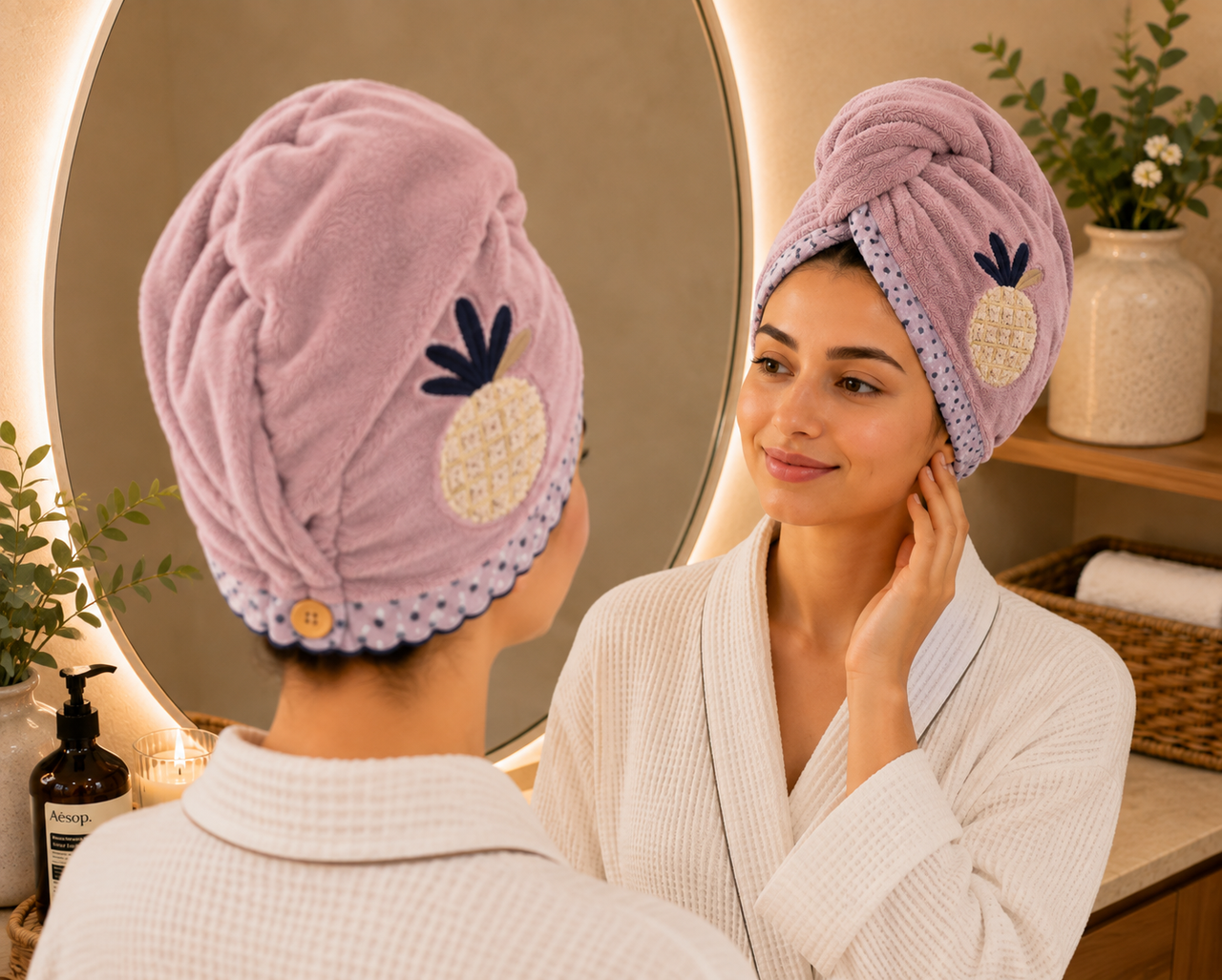 Hair Twist Towel Wrap – Quick Dry Hair Cap