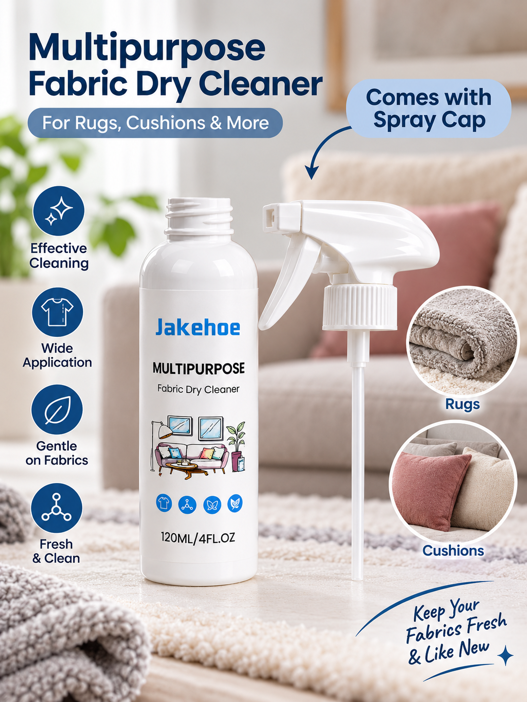 Multipurpose Fabric Dry Cleaner – 120ml