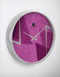 Thumbnail for Shades of Purple Triangle Wall Clock