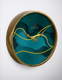 Thumbnail for Sea Green Wavy Wall Clock