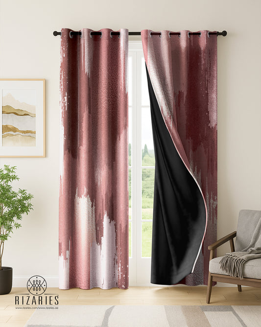 Pink Brushes Curtains