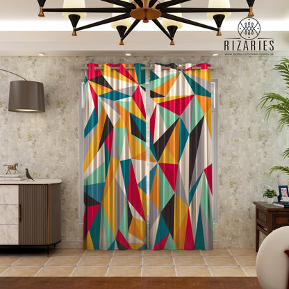 Colorful Geometric Curtains