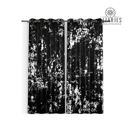 Black White Abstract Curtains