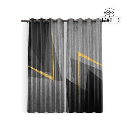 Shades of Grey Triangle Curtains