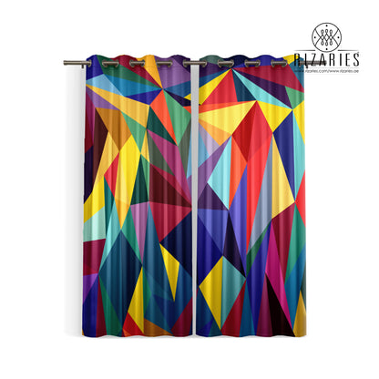 Colorful Triangle Geometric Curtains