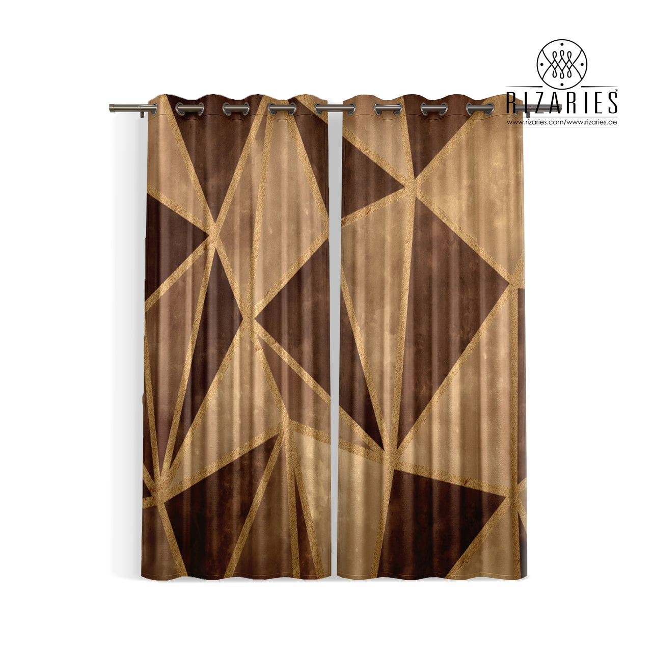 Copper Gold Triangle Curtains (CLEARANCE SALE)