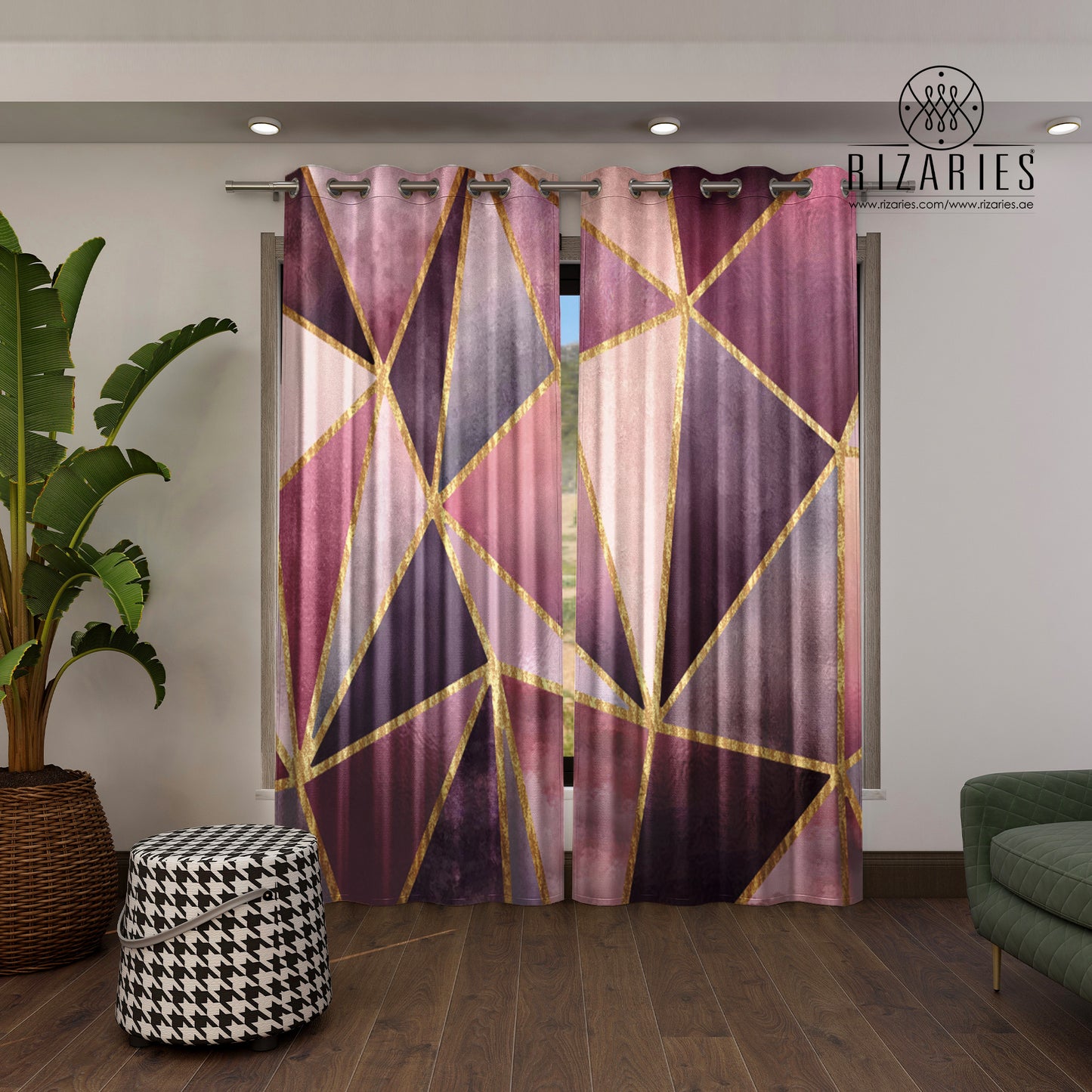 Stained Glass Metallic Curtains