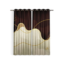 Thumbnail for Coffee Cream Wavy Curtains