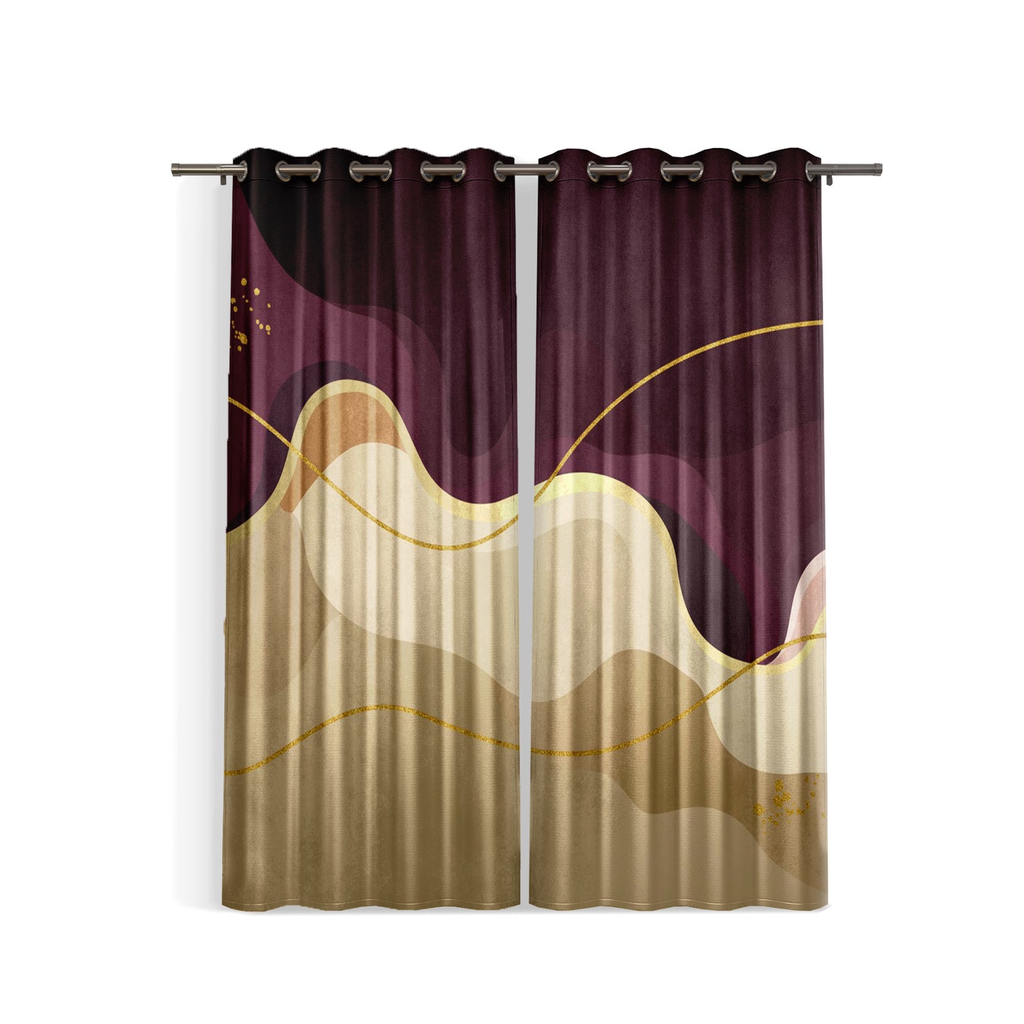 Purple Wavy Curtains
