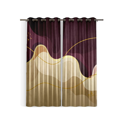 Purple Wavy Curtains