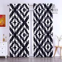 Thumbnail for Black & White Geometric Curtains