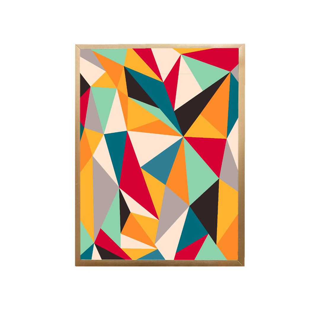 Colorful Geometric Canvas Painting