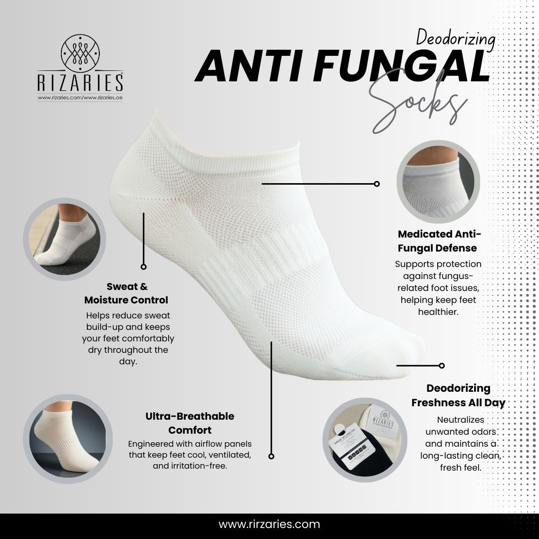 Anti Fungal Deodorising Socks Set of 5 pairs