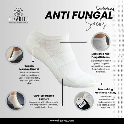 Anti Fungal Deodorising Socks Set of 5 pairs