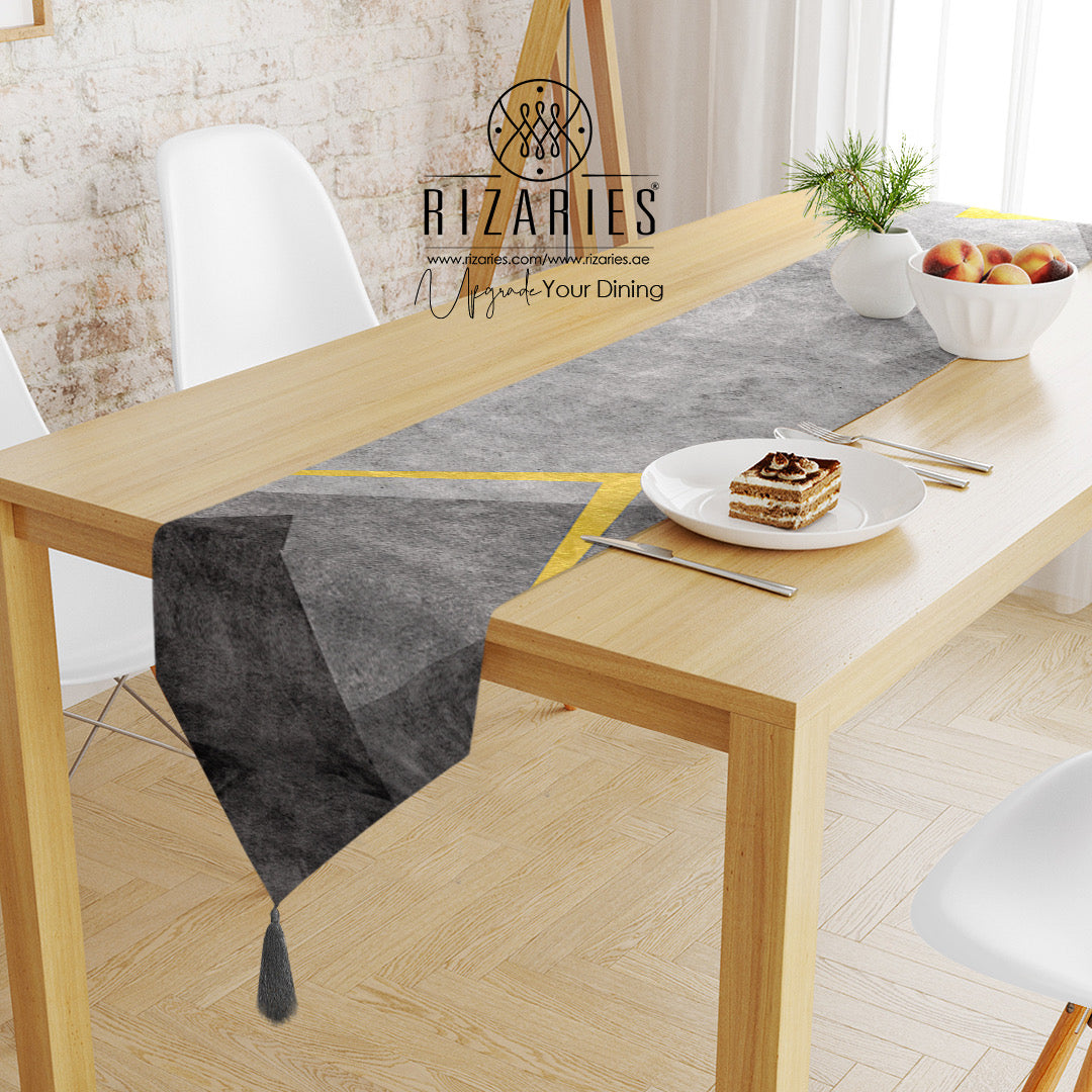 Shades of Grey Triangle Table Runner