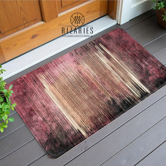 SuperSoft Pink Lines Door Mat