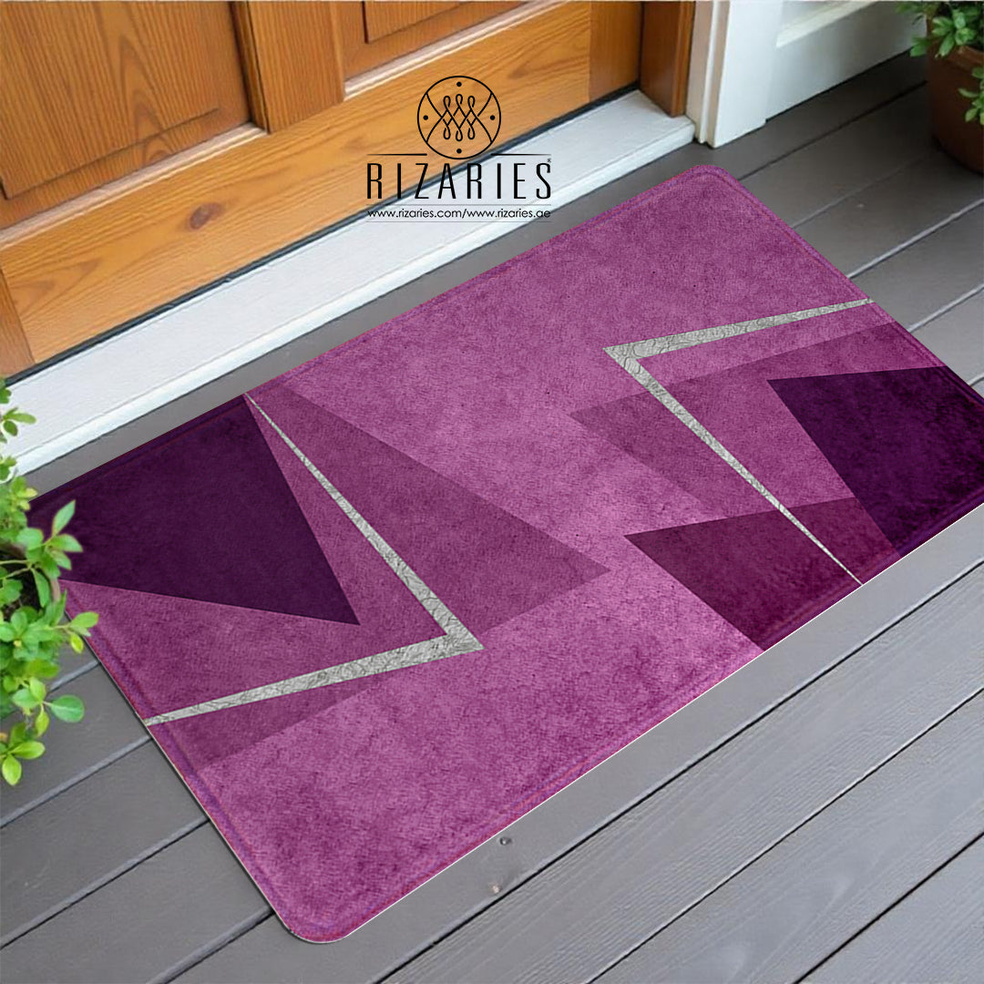 SuperSoft Shades of Purple Triangle Door Mat