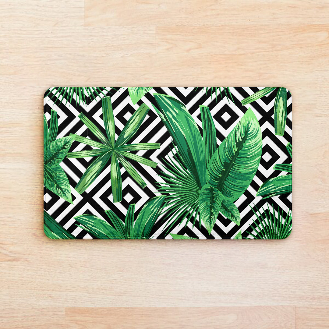 SuperSoft Tropical Geometric Door Mat