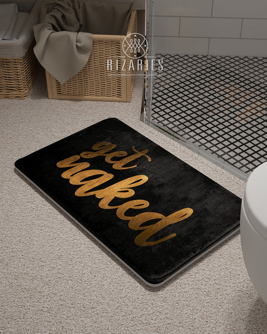 Supersoft Get Naked with Gold Door Mat