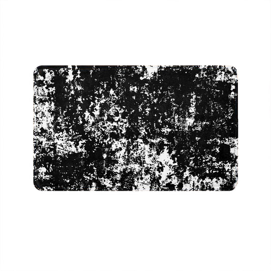 SuperSoft Black White Abstract Door Mat