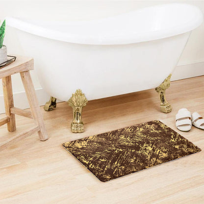 SuperSoft Brown Gold Abstract Door Mat