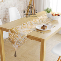 Thumbnail for Copper Gold Abstract Pattern Table Runner