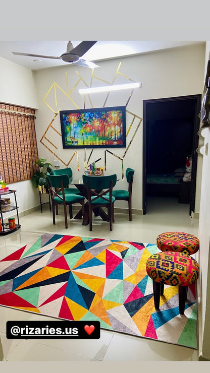 Colorful Geometric Centerpiece (Rug)