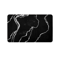 Thumbnail for Supersoft Black Silver Abstract Door Mat