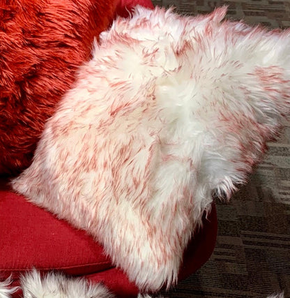 Soft Faux Fur Contrast Throw Pillows