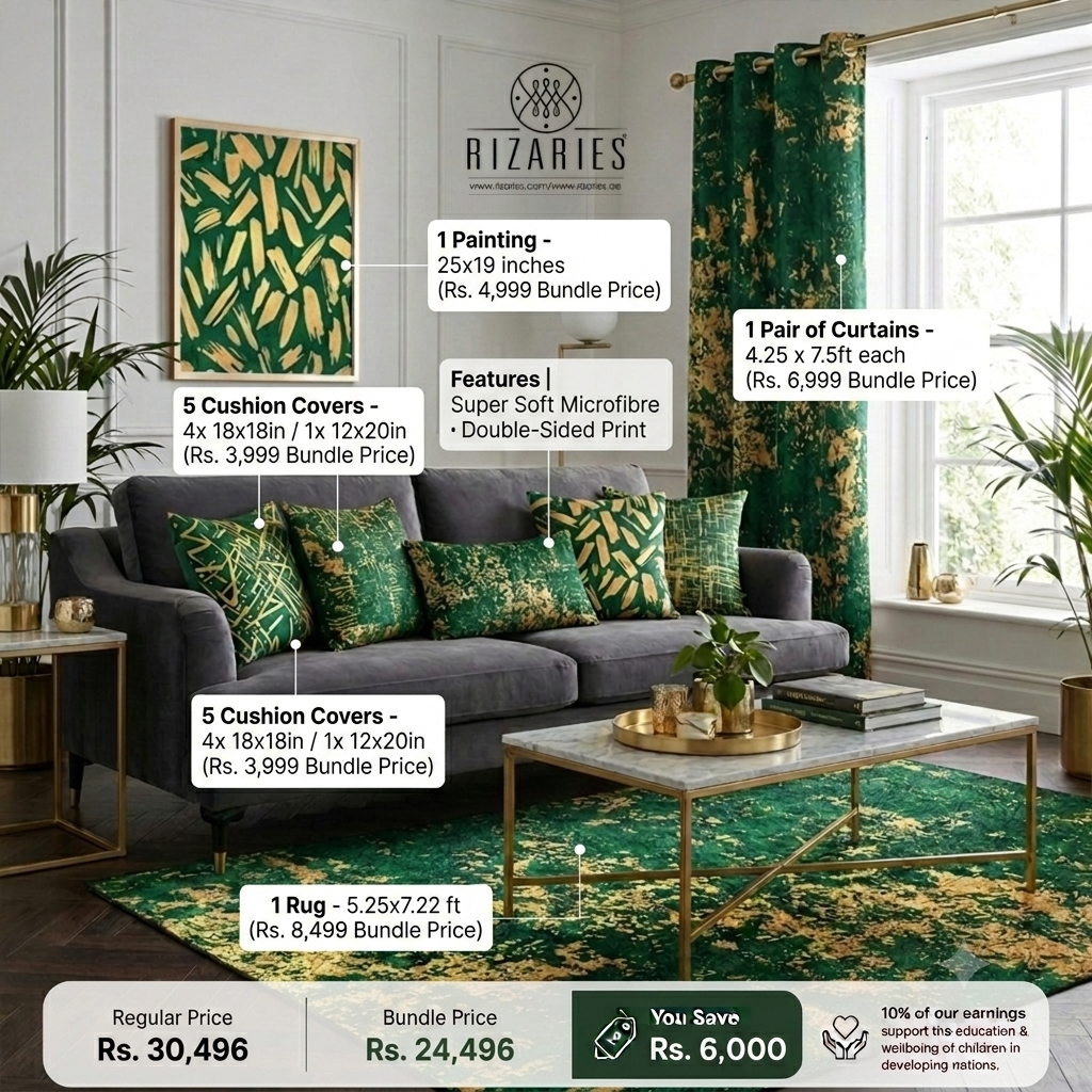 Green Gold Pattern Bundle of 8 (READ DESCRIPTION)