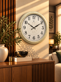 Vintage Cream Dial Wall Clock 24 Inches