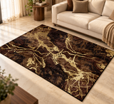 Brown Gold Marble Centerpiece (Rug)