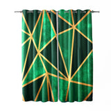 Green Geo Metallic Curtains (CLEARANCE SALE)