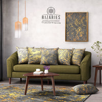 Thumbnail for Grey Gold Pattern Throw Pillow Set of 6