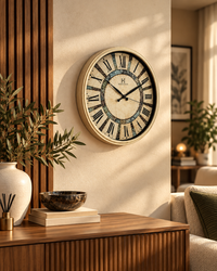 Vintage Roman Numeral Wall Clock  20 Inches